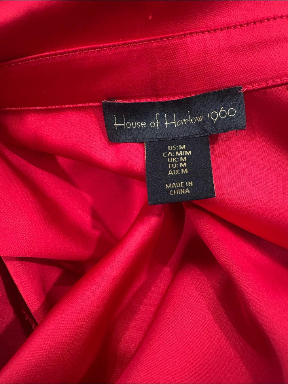 Red Satin evening Wrap Tie-Front Women's dress - Picture 8 of 8